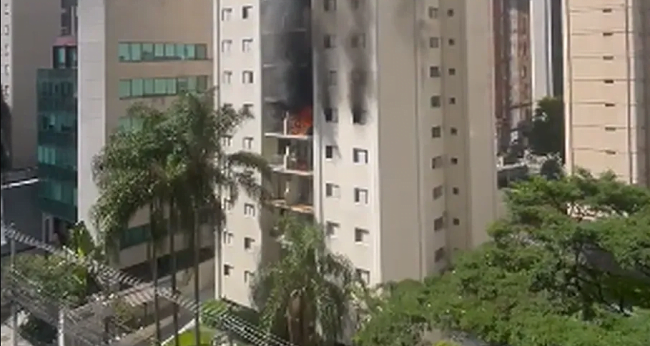 Incêndio em apartamento no Itaim Bibi