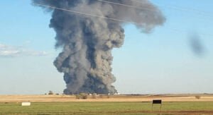 Mega explosão em fazenda (Foto: Reprodução)