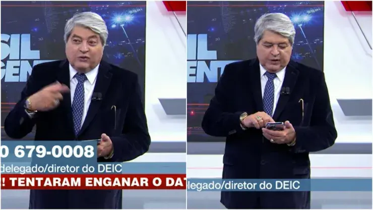 Datena sofre tentativa de golpe ao vivo (foto: reprodução - Tag Notícias)