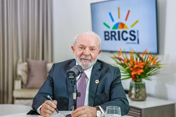 Presidente Lula durante viagem à África do Sul — Foto: Ricardo Stuckert/Presidência da República