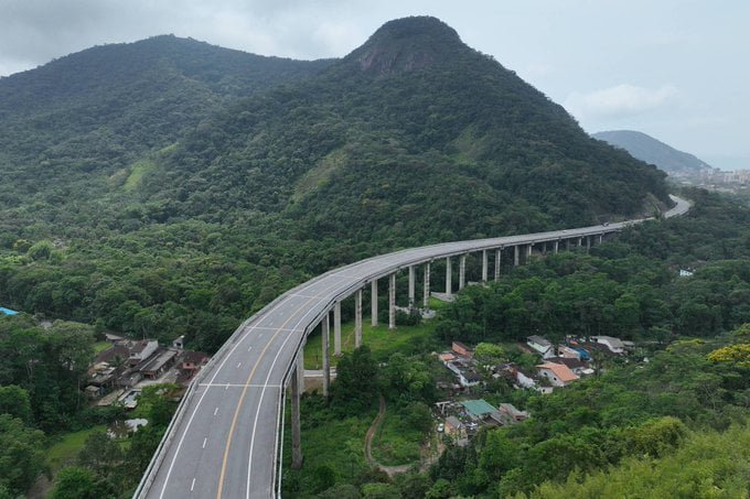 Novo acesso para Ubatuba, no litoral norte de São Paulo, é liberado (Foto: Reprodução)