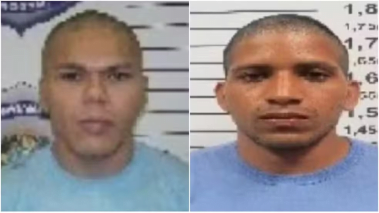Os detentos Deibson Cabral Nascimento (à esquerda) e Rogério da Silva Mendonça fugiram da Penitenciária Federal de Mossoró (RN) — Foto: Reprodução