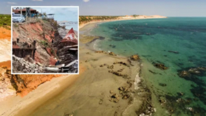 Icapuí tem pelo menos seis praias com problemas de erosão costeira — Foto: Montagem/Gustavo Pellizzon/SVM