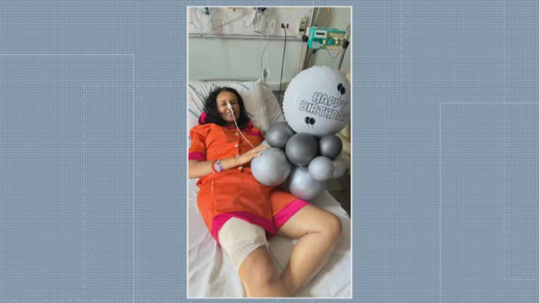 Norma Eduarda Fonseca, de 59 anos, ficou dois meses internada em hospital — Foto: Reprodução/TV Globo