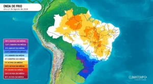 Nova frente fria trará queda de temperaturas após onda de calor (Foto: Climatempo)