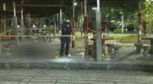 Polícia faz perícia na Praça Barão de Drumond (Foto: Jurandir Ferreira)